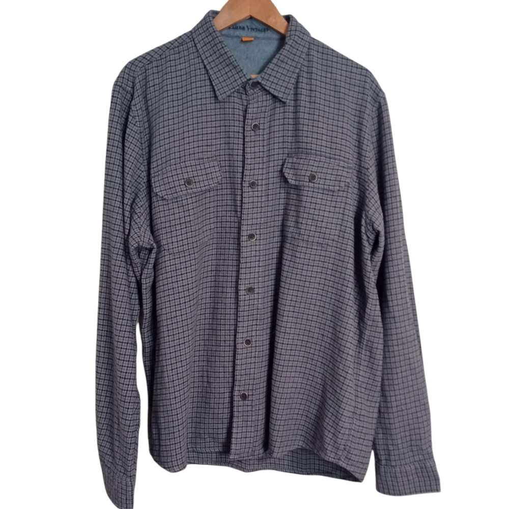 Tailor Vintage 100% Cotton Men's Plaid Flannel Shirt